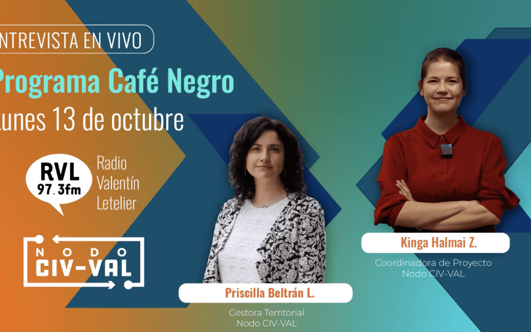 Nodo CIV-VAL en programa radial Café Negro de Radio Valentín Letelier